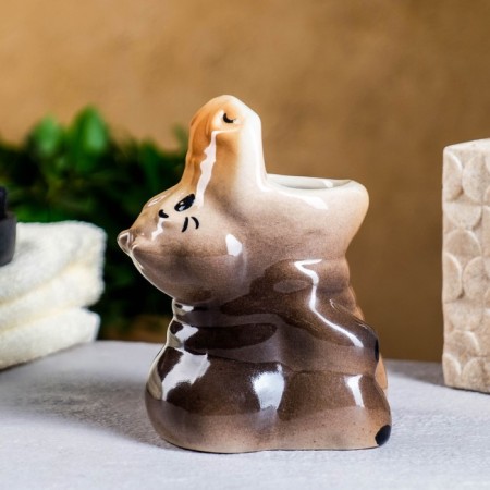 A glass under the toothbrush "Hippo"-2