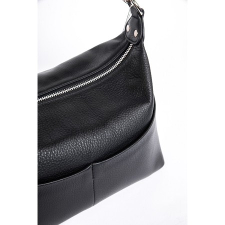 Bag Cross-Body Women's, genuine leather, Ludor black, 30x10x20 cm-2