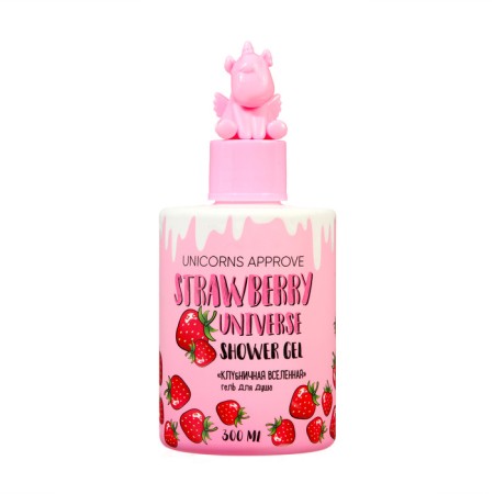 Shower gel Unicorns Approve Strawberry Universe, 300 ml