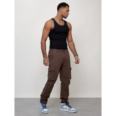 Cargo jeans men, size 44-46, brown color-7