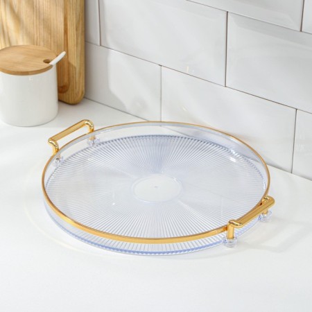 Tray "reef", d = 27 cm, the color is transparent-1