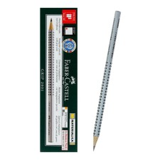Pencil black-granographic Faber-Castell Grip 2001 HB Professional, three-sided case, massage checkers, price for 1 piece