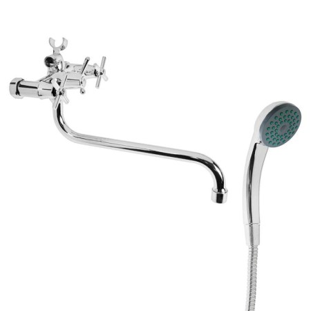 Everest bathtub "Everest" B22-316, two-wound, round spout, shower, chromium