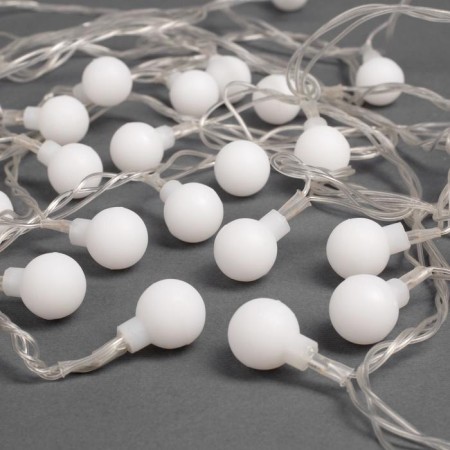 Garland “thread” 5 m with nozzles “White Balls”, IP20, transparent thread, 30 LED, glow warm white, 8 modes, 220 V-1