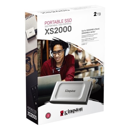 SSD Kingston USB 3.2 2TB SXS2000/2000G XS2000 1.8 "Gray-3