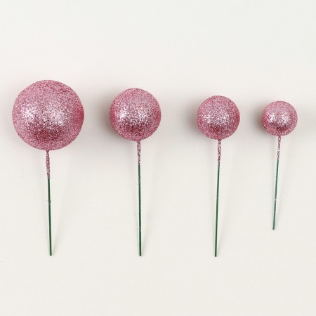 Set for decoration "beads", set 20 pcs, pink color-4