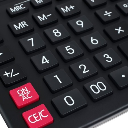 Large table calculator, 12-bit, Skainer SK-555BK, 2 power, 2 memory, 155 x 205 x 35 mm, black-3