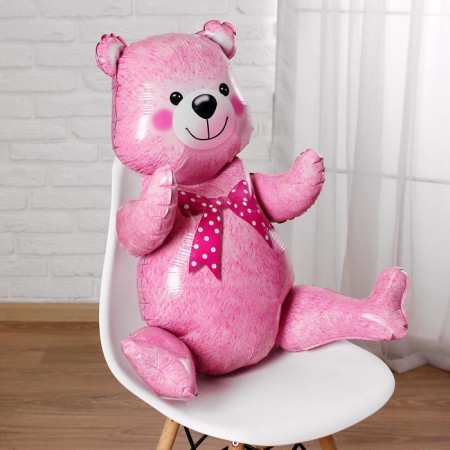Foil ball 36 "Bear", pink color, under the air-1