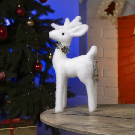 LED figure "Deer" 16 × 30 × 9 cm, phlock, AAX2 batteries (not in the kit), warm white glow-2