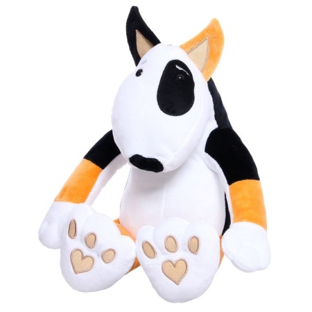 Soft toy "dog red ear", 25 cm, black color-1