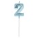 Candle in the cake on the skewer "Almaz", the number "2", blue, 4.8x2.6 cm
