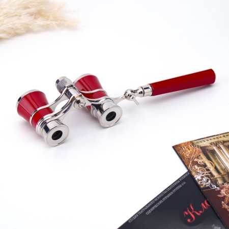 Theater binoculars, telescopic pen, red-2