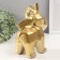 Souvenir Ceramics "Geometry. Elephant" Gold 10x20x21.5 cm
