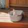 Basket for storage of handmade launcher "Louise", 33 × 33 × 16 cm, color beige-gray