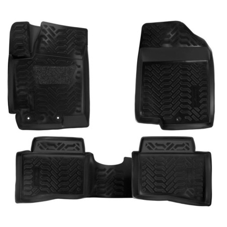 A set of rugs in the AIRLINE, KIA Rio III 2011-2017, high side, polymer, black color, 4 pcs