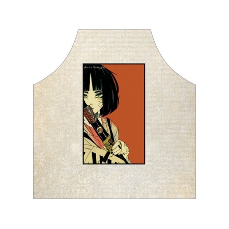 Apron of a kitchen with a photo print "Japanese girl", adjustable, size OS-2