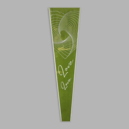 Package Concert Flowers, "Love at first sight", 12.5+4x45 cm, green
