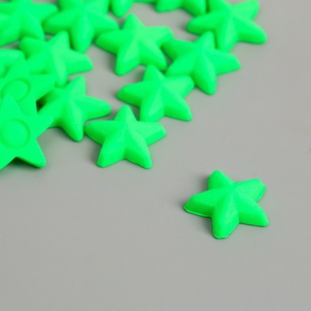 Decor for creativity plastic "Stars" neon green set 50 pcs 1.4x1.4 cm