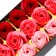 Soap roses, colored shades, set of 18 pcs.