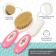 A set of combs with nylon bristles m & in, pink color