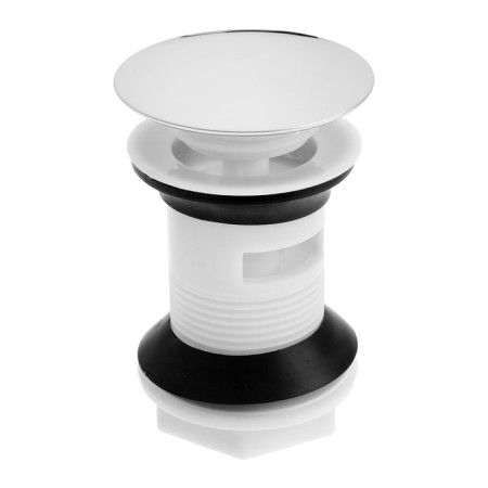 Bottom valve Zein BP4, plastic housing, large button, stainless steel, overflow-15