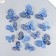 PVC sticker "Openland butterflies, bright blue" set 12 pcs 12 cm, 10 cm 8 cm