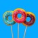 Caramel Lollice "Donut", Tutti-Frutti, Raspberry, Melon, 30 g