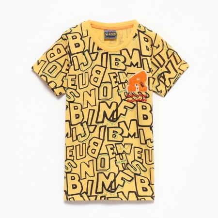 T -shirt for a boy, yellow color, height 128cm