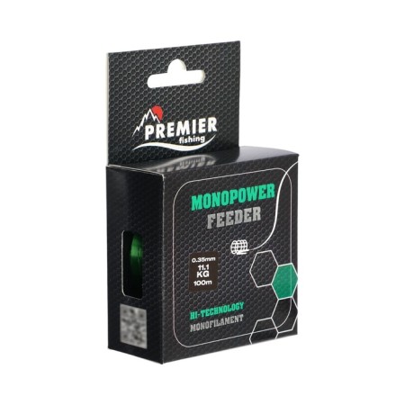Premier Fishing Monopower Feeder, diameter 0.35 mm, test 11.1 kg, 100 m, green-2