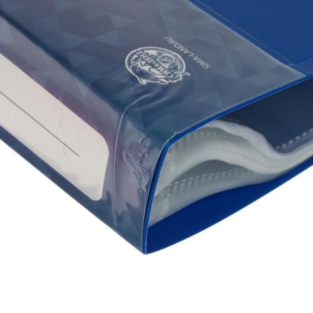 Folder with 100 A4 inserts, 700 μm, calligrata, pocket on the spine, blue-3