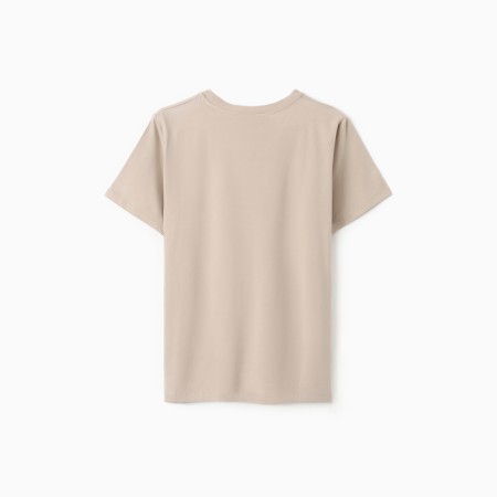 T -shirt female, beige color, size 44 (m)-3