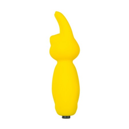 Eromantica Fluffy Minivibrator, 8.5 cm, silicone, yellow color-4