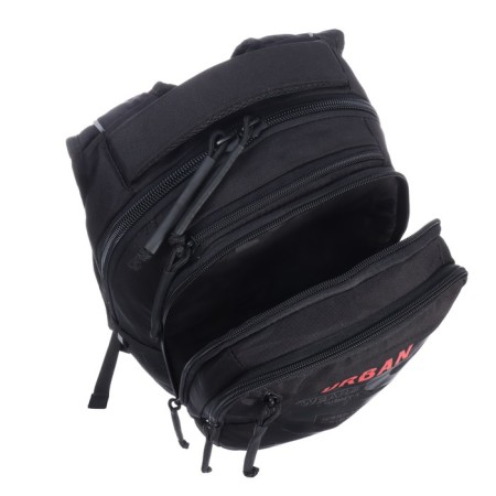 Youth backpack, 42 ​​x 31 x 22 cm, Grizzly 338, ergonomic back, laptop department, black/blue RU-338-3_1-11