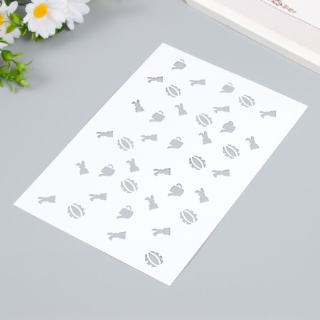 Plastic stencil "rabbits" 16x24 cm-1