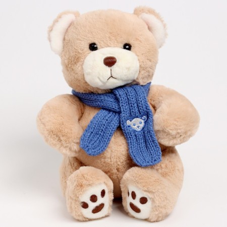 Soft toy "Little Friend", Bear with a blue scarf-2