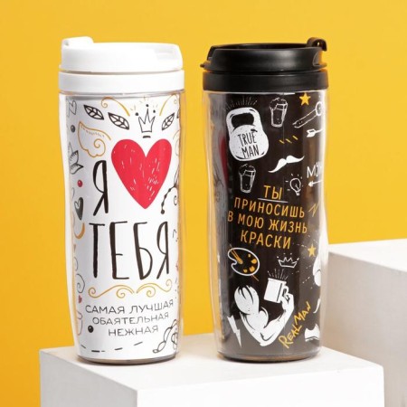 A set of thermostacons “Ideal couple. Love ", 2 pcs., 350 ml-4