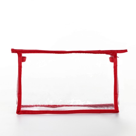 Lightning cosmetic bag, red/transparent color-2