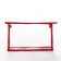 Lightning cosmetic bag, red/transparent color