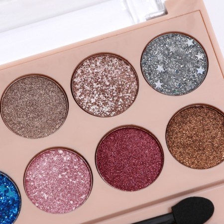 Palette of eyelid shadows with shimmer 12 colors-9