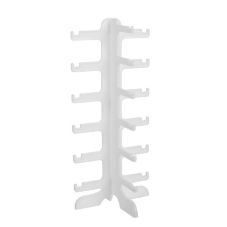 Glasses stand, 15.5 × 14 × 35.5 cm, six tiers, white color-1