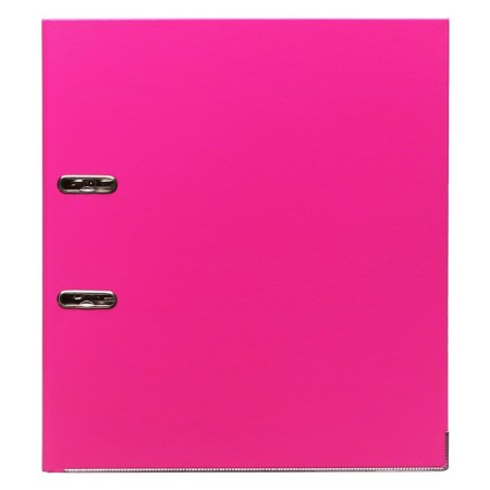 A4, 75 mm, Lamark, PVC, double-sided coating, metal edging, pocket for a spine, collected, pink/burgundy-3