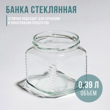 Glass Bank, 390 ml, TO-82 mm, for canning