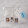 Storage set with stickers, in case, 7 objects, transparent/white color