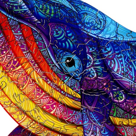 Wooden figured puzzle "Star whales", pair-3