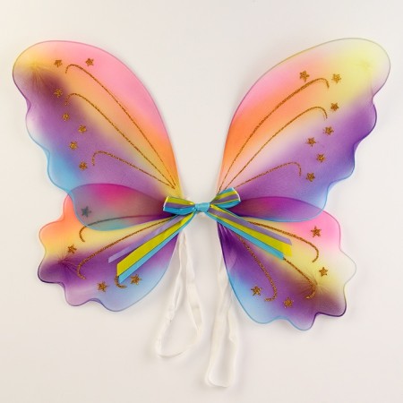 Carnival set "Butterfly" 2 items: skirt, wings, color rainbow-3