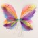 Carnival set "Butterfly" 2 items: skirt, wings, color rainbow