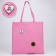 Shoper without lightning, without lining, with Velcro, pink color