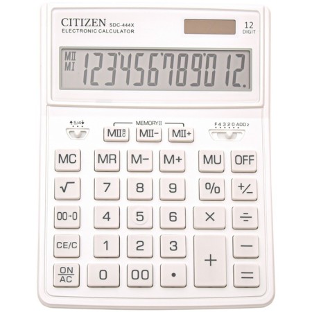 CITIZEN CITIZEN CALCAL "SDC-444XRWHE", 12-bit, 155 x 204 x 33 mm, double power, white-1
