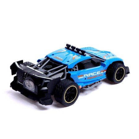 Runner radio controlled machine, smoke effect, 1:16, works on the battery, the color is blue-2