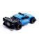 Runner radio controlled machine, smoke effect, 1:16, works on the battery, the color is blue
